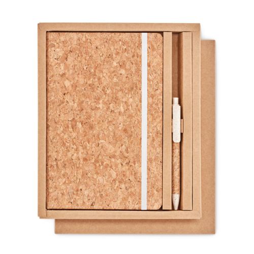 Cork notebook with pen - Image 4